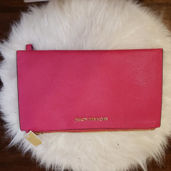 Michael Kors Clutch wristlet hot pink “barbie core” - Picture 4 of 8